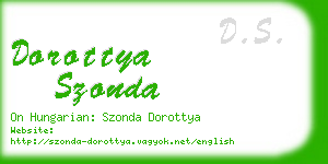 dorottya szonda business card